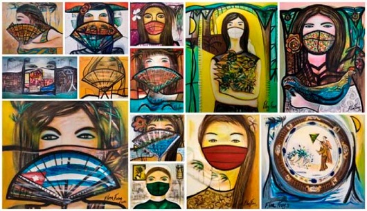 Cuban painter Flora Fong opens exhibition in China