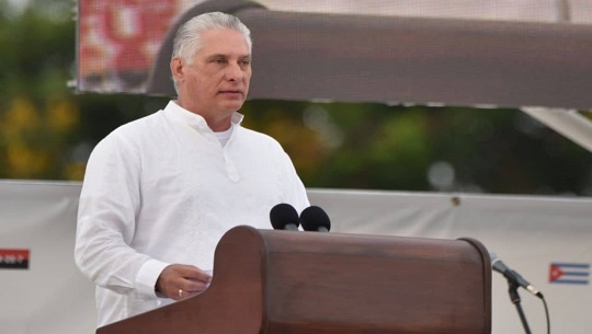 📹 Palabras del Presidente Miguel Díaz-Canel en el acto por el 26 de julio en Cienfuegos