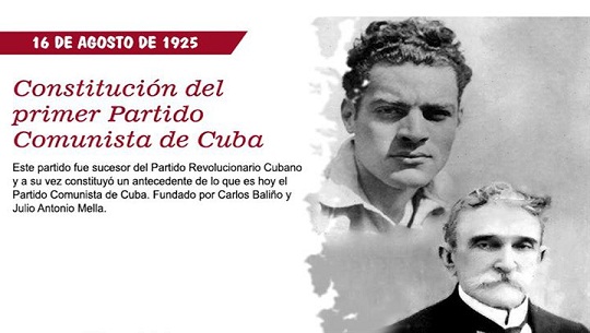 Celebran en Cuba 97 años de primer Partido Comunista