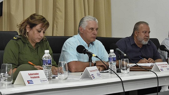 Presidente de Cuba encabeza reunión en Matanzas