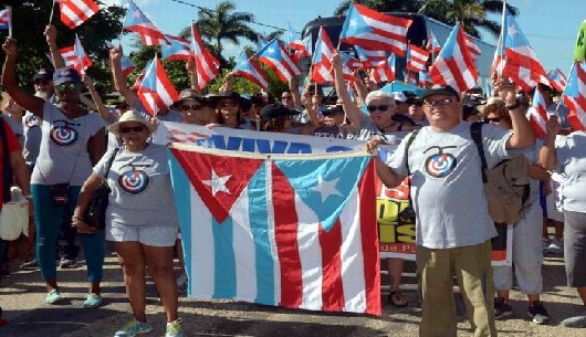 Cuba in solidarity with Juan Rius Rivera brigade from Puerto Rico