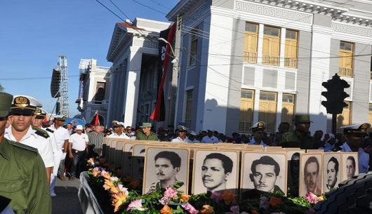 Rinden tributo campesinos cienfuegueros a héroes y mártires del 5 de Septiembre