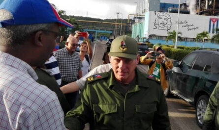 Visita Díaz-Canel termoeléctrica Ernesto Guevara