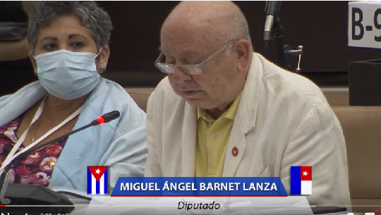 Intervención del diputado Miguel Barnet sobre el nuevo Código de las Familias de Cuba