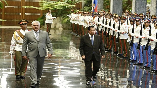 Recibió Díaz-Canel al Primer Ministro de Cambodia