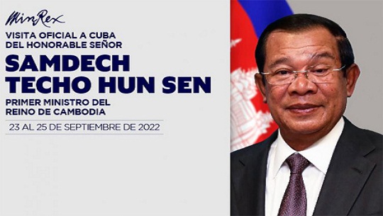 Llegará a Cuba primer ministro de Cambodia en visita oficial