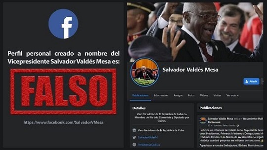 Denuncia Presidencia de Cuba cuentas falsas en Facebook a nombre de Salvador Valdés Mesa
