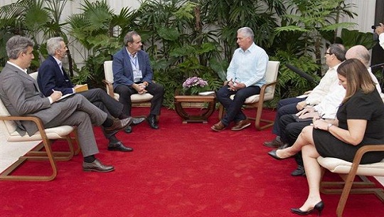 Presidente de Cuba dialogó con Secretario General Iberoamericano