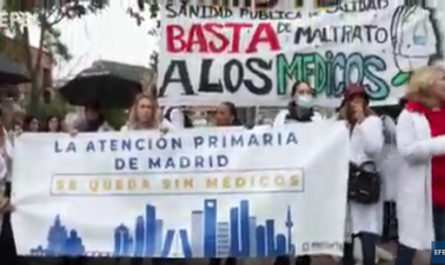 Médicos de familia y pediatras de Madrid en huelga