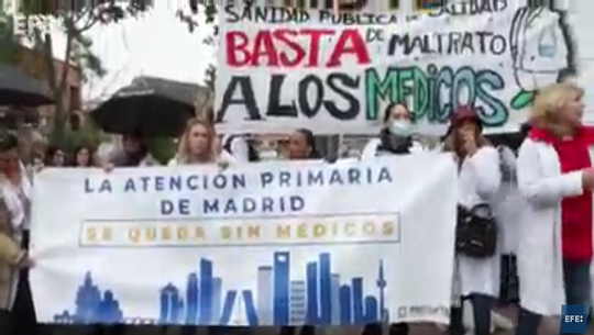Médicos de familia y pediatras de Madrid en huelga