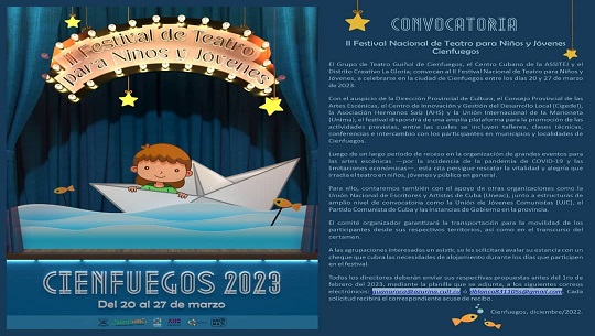Regresará en marzo a Cienfuegos Festival Nacional de teatro para niños y jóvenes