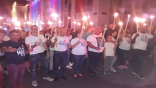 Aconteció en Cienfuegos marcha de las antorchas