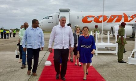 Inicia Presidente Díaz -Canel visita oficial a Belice