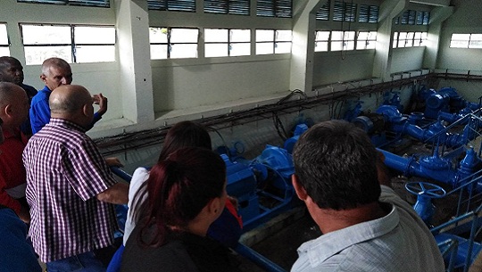 Candidatos a diputados a la Asamblea Nacional del Poder Popular de la provincia de Cienfuegos, recorrieron este viernes la Estación de Rebombeo Damují-Juraguá, en la Presa Abreus