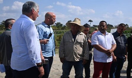 Presidente de Cuba conversó con trabajadores agrícolas de Santa Clara