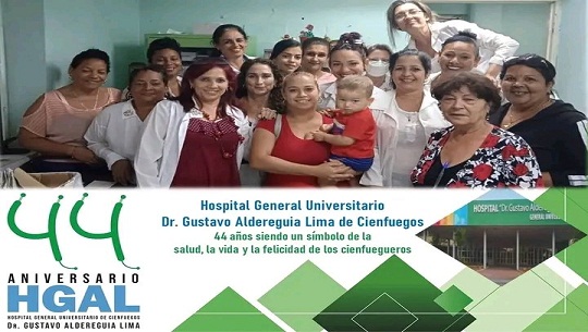 Conmemoran aniversario 44 del Hospital Gustavo Aldereguía Lima