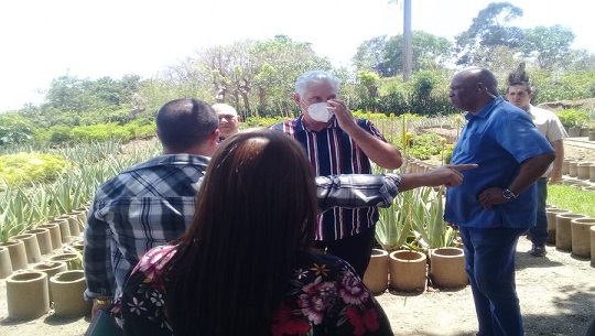 Visita Miguel Díaz Canel sectores productivos en Cienfuegos