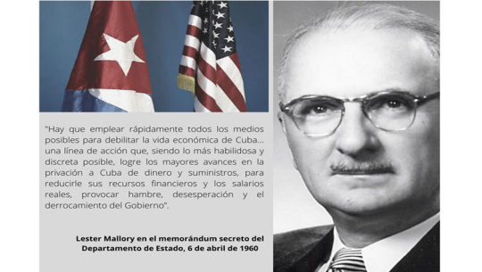 Cuba condena vigencia de memorando Mallory
