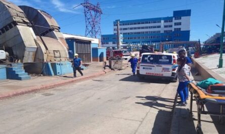 Reportan derrumbe de un tabique en el área de la chimenea de la Central Termoeléctrica Antonio Guiteras