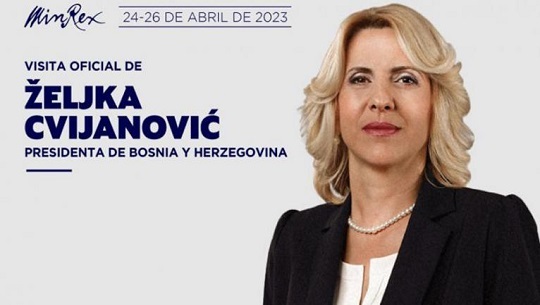 Arriba a Cuba Presidenta de Bosnia y Herzegovina