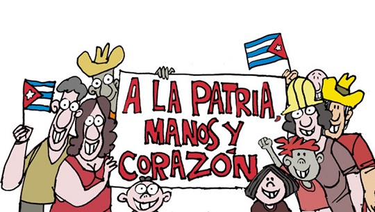 Díaz-Canel: Poner manos y corazón a la patria