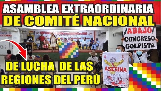 Avanza Asamblea Extraordinaria del Comité Nacional de Lucha en Perú