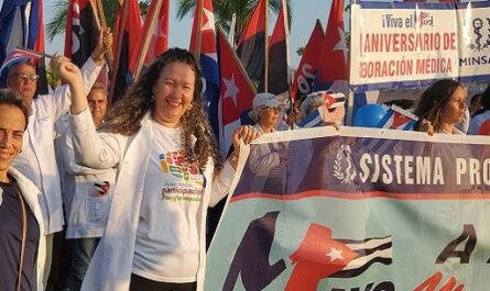 Marcha el pueblo de Cienfuegos en celebración del 1ro de Mayo