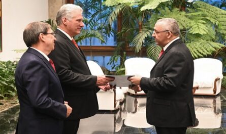 Recibe Díaz-Canel cartas credenciales de seis embajadores