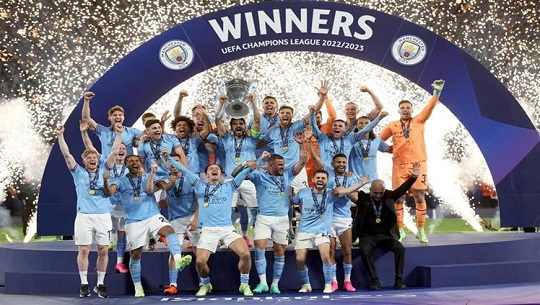 Conquista Manchester City Liga de Campeones de fútbol