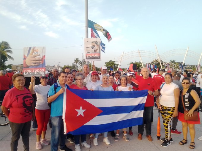 Trabajadores de la Delegación Provincial de Ordenamiento Territorial y Urbanismo presentes también en el acto