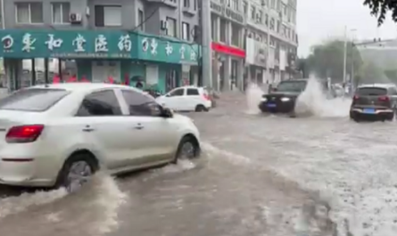 Fuertes lluvias e inundaciones azotan noreste de China