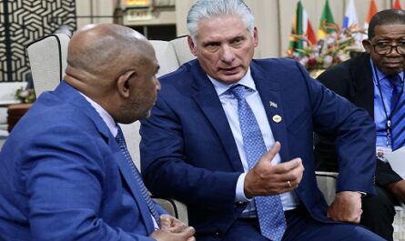 Intercambia Presidente cubano con líderes participantes en Cumbre BRICS
