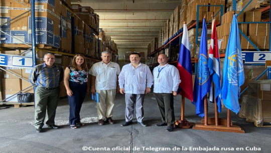 Cuba recibe donativo de medicamentos e insumos médicos con fondos rusos