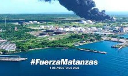 Recuerda Cuba caídos en el incendio de la Base de Supertanqueros (Foto tomada de Cubadebate)