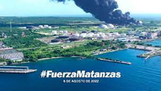 Recuerda Cuba caídos en el incendio de la Base de Supertanqueros (Foto tomada de Cubadebate)