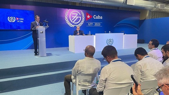 Más de un centenar de delegaciones participarán en la Cumbre del G77 y China que se celebrará en La Habana los días 15 y 16 de septiembre, confirmó este miércoles el canciller cubano, Bruno Rodríguez.