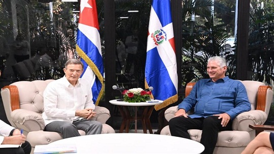 Presidente de Cuba recibió a canciller de República Dominicana