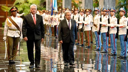 Díaz-Canel y Guterres reconocen relevancia de Cumbre del G77 y China