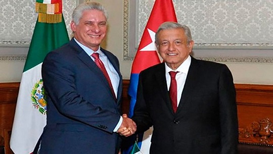 Agradece Díaz-Canel a López Obrador condena al bloqueo de EE. UU.