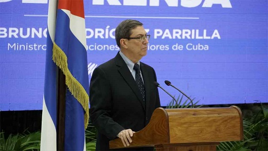 Canciller de Cuba califica al bloqueo de EEUU como acto de genocidio