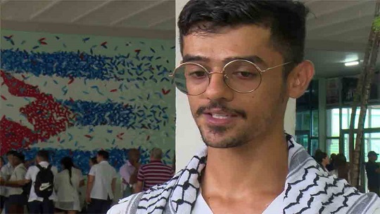 Estudiante palestino en Cuba condena agresión israelí a su país