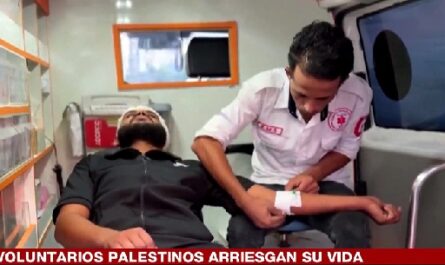 Voluntarios palestinos siguen ofreciendo ayuda a los desplazados