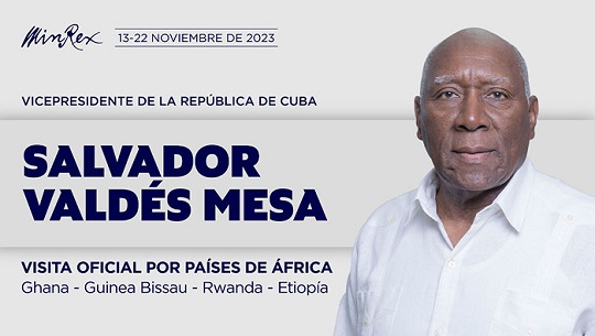 Vicepresidente de Cuba inicia gira por África