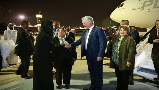 Díaz Canel en Emiratos Árabes Unidos, primera visita de un presidente cubano