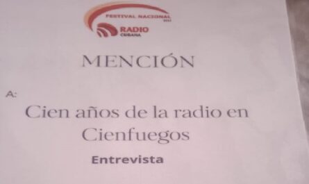 Mención para la serie Cien años de la Radio en Cienfuegos en Festival Nacional