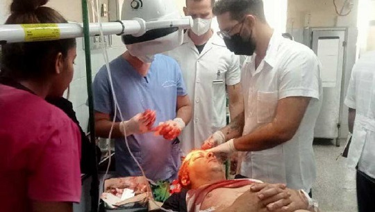 Sancti Spíritus, Lesionados en accidente de tránsito reciben atención médica