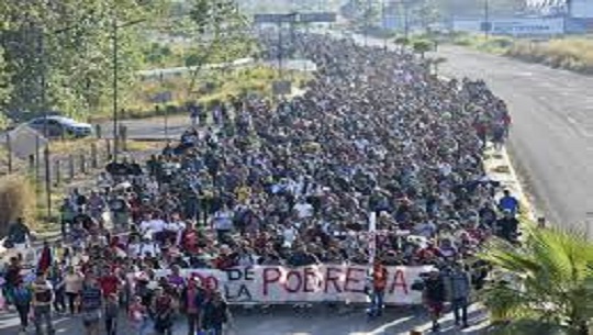 🎧 Más de 10 mil migrantes partieron desde el sur de México rumbo a Estados Unidos
