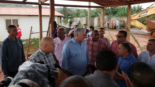 Presidente cubano continúa recorridos de trabajo por Guantánamo