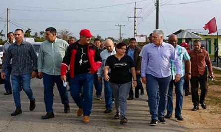 Visita presidente de Cuba occidental provincia Pinar del Río