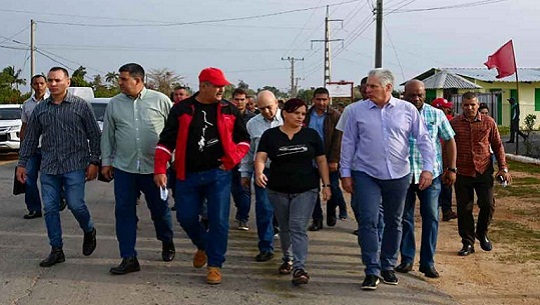 Visita presidente de Cuba occidental provincia Pinar del Río